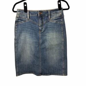 Buffalo David Bitton Ivy High Rise Denim Skirt W26 Stretch Classic Blue